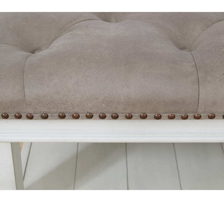 Kanwyn Upholstered Ottoman Coffee Table - Grayish Brown/White