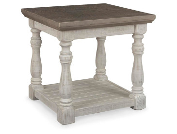Havalance End Table - Gray/White