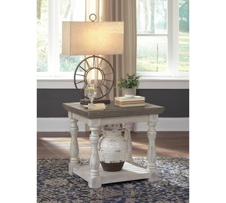Havalance End Table - Gray/White