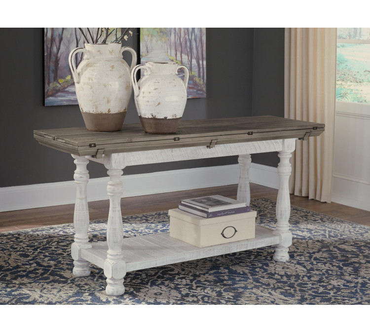 Havalance Sofa/Console Table - Gray/White