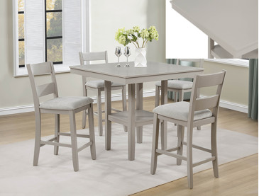 LESTER 5-PC CTR HT TABLE SET - Greige