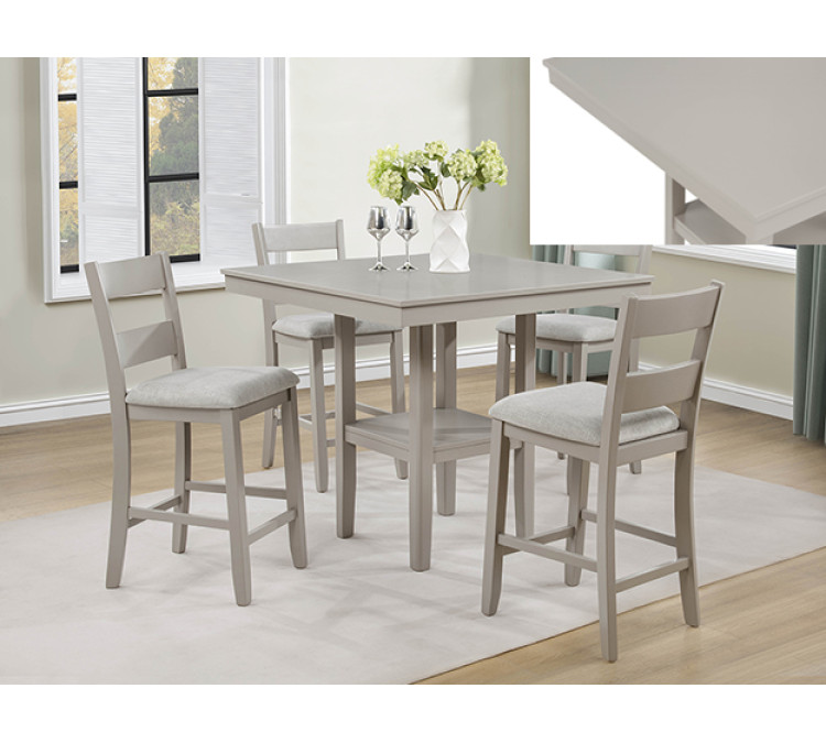 LESTER 5-PC CTR HT TABLE SET - Greige
