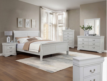 LOUIS PHILIP BEDROOM GROUP - QUEEN / Greige