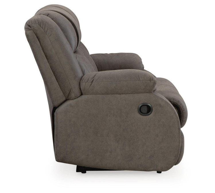 First Base Reclining Loveseat - Gunmetal