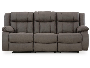 First Base Reclining Sofa - Gunmetal