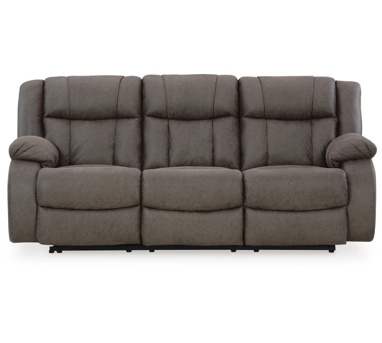 First Base Reclining Sofa - Gunmetal