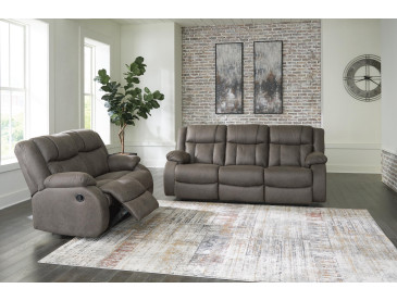First Base Sofa and Loveseat - Gunmetal