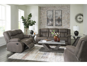First Base Sofa, Loveseat and Recliner - Gunmetal