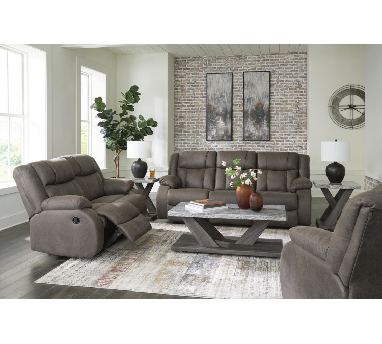First Base Sofa, Loveseat and Recliner - Gunmetal