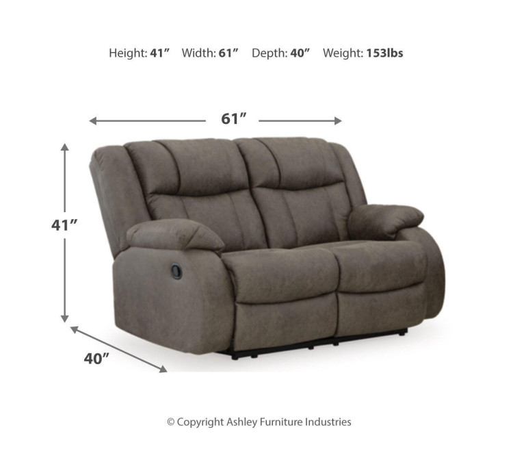 First Base Sofa, Loveseat and Recliner - Gunmetal