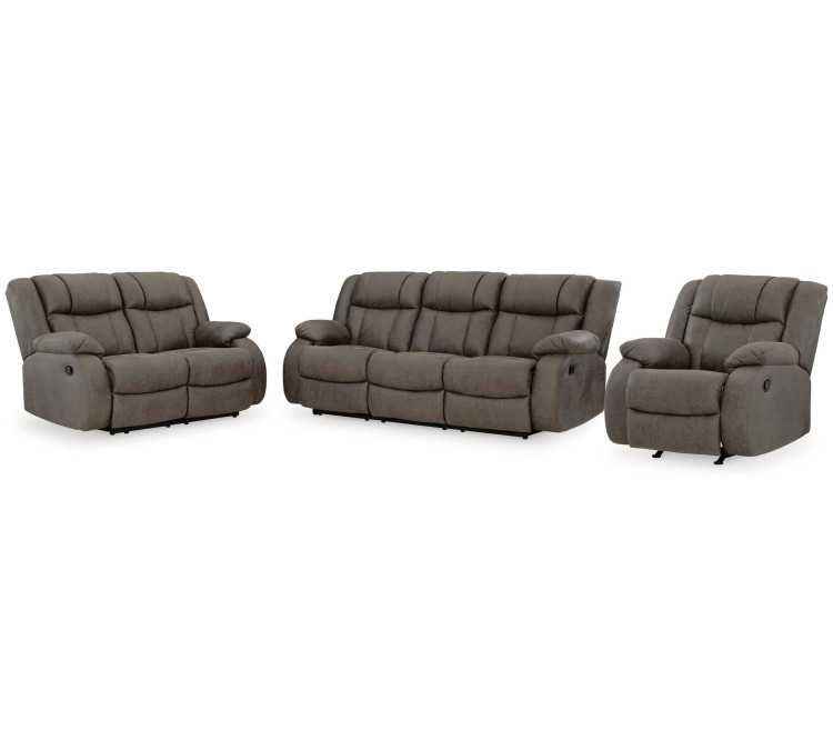 First Base Sofa, Loveseat and Recliner - Gunmetal