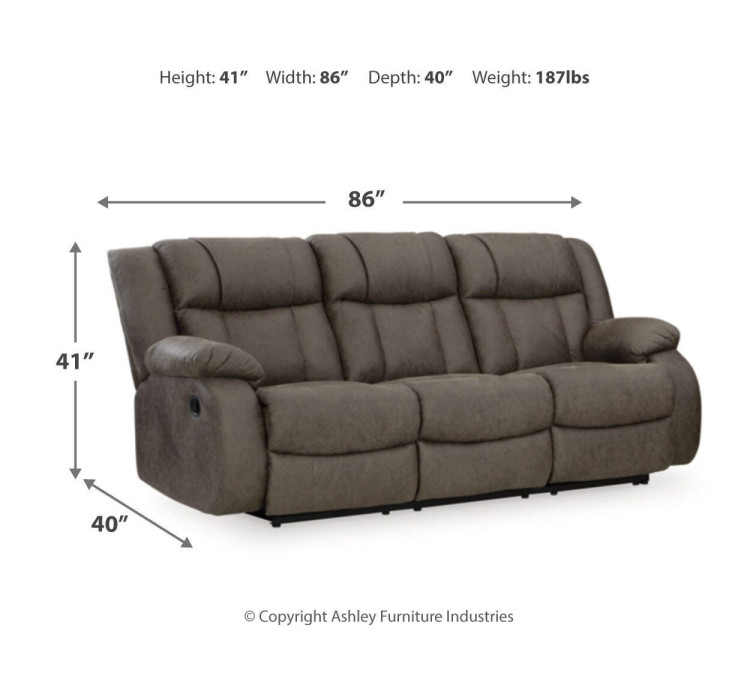 First Base Sofa, Loveseat and Recliner - Gunmetal
