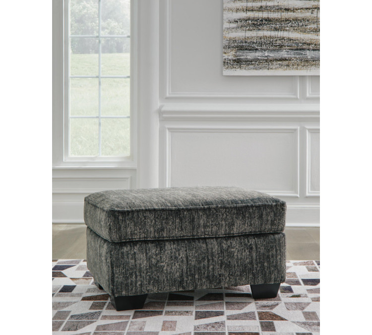 Lonoke Chair and Ottoman - Gunmetal