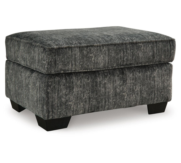 Lonoke Chair and Ottoman - Gunmetal