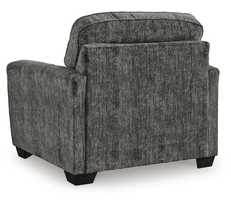 Lonoke Chair and Ottoman - Gunmetal