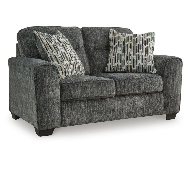 Lonoke Sofa, Loveseat, Chair and Ottoman - Gunmetal