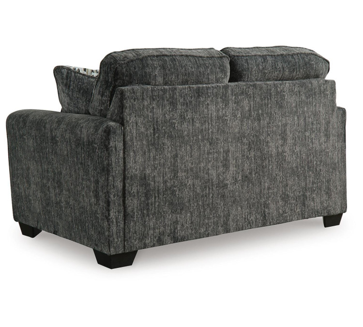 Lonoke Sofa, Loveseat, Chair and Ottoman - Gunmetal