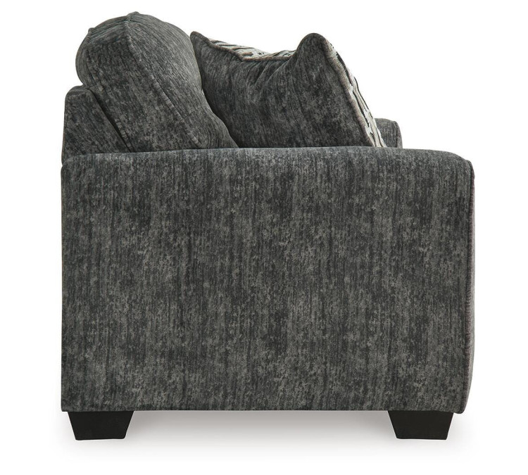 Lonoke Sofa, Loveseat, Chair and Ottoman - Gunmetal