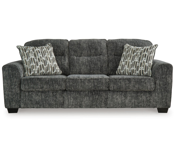 Lonoke Sofa, Loveseat, Chair and Ottoman - Gunmetal