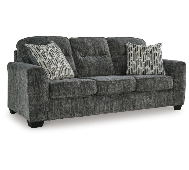 Lonoke Sofa, Loveseat, Chair and Ottoman - Gunmetal