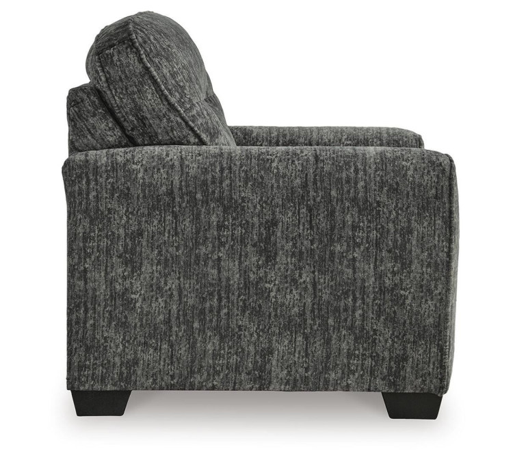 Lonoke Sofa, Loveseat, Chair and Ottoman - Gunmetal