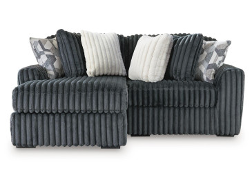 Midnight-Madness 2-Piece Sectional with Chaise - Gunmetal