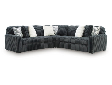 Midnight-Madness 3-Piece Sectional - Gunmetal