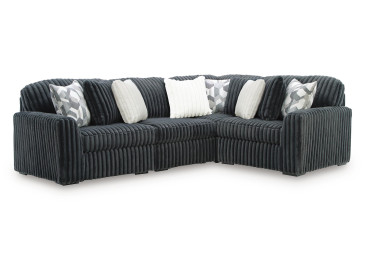 Midnight-Madness 4-Piece Sectional - Gunmetal
