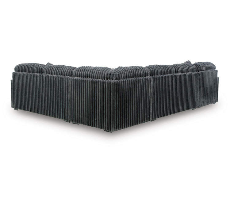 Midnight-Madness 4-Piece Sectional with Chaise - Gunmetal