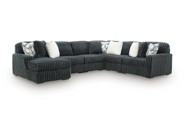 Midnight-Madness 6-Piece Sectional with Chaise - Gunmetal