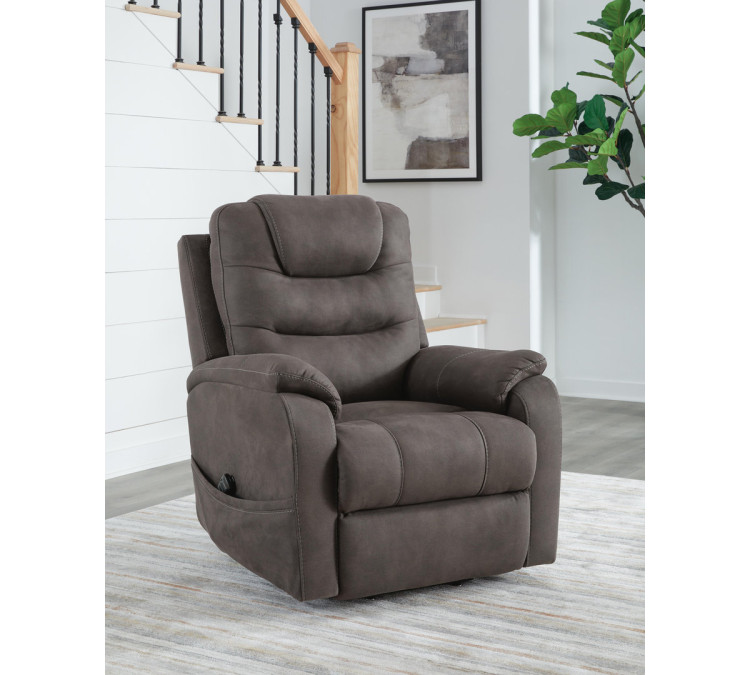 Snowfield Power Lift Recliner - Gunmetal
