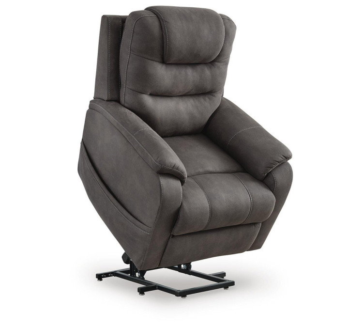 Snowfield Power Lift Recliner - Gunmetal