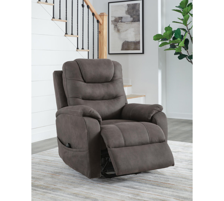 Snowfield Power Lift Recliner - Gunmetal