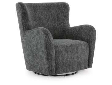 Rowenburg Swivel Glider Accent Chair - Heather Charcoal
