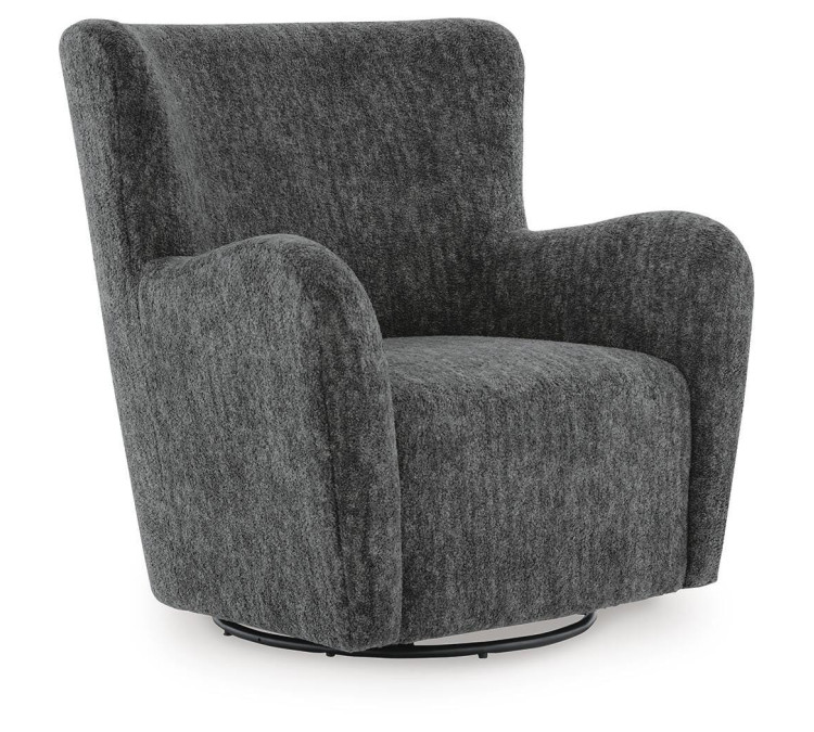 Rowenburg Swivel Glider Accent Chair - Heather Charcoal