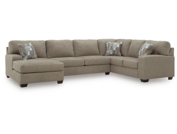 Newellen 3-Piece Sleeper Sectional with Chaise - Hemp
