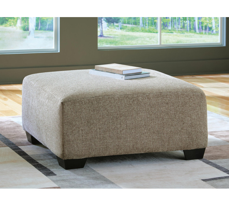 Newellen Oversized Accent Ottoman - Hemp
