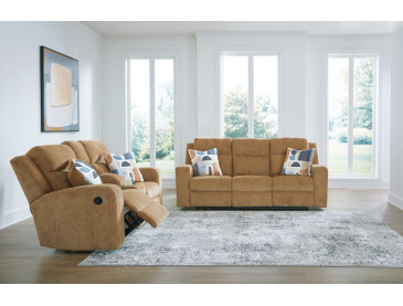 Kanlow Sofa and Loveseat - Honey