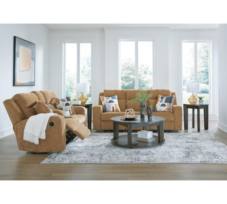 Kanlow Sofa and Loveseat - Honey