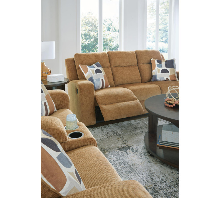 Kanlow Sofa and Loveseat - Honey