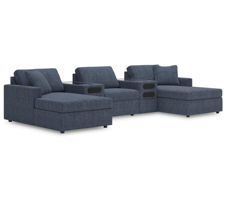 Modmax 5-Piece Double Chaise with Audio Consoles - Ink