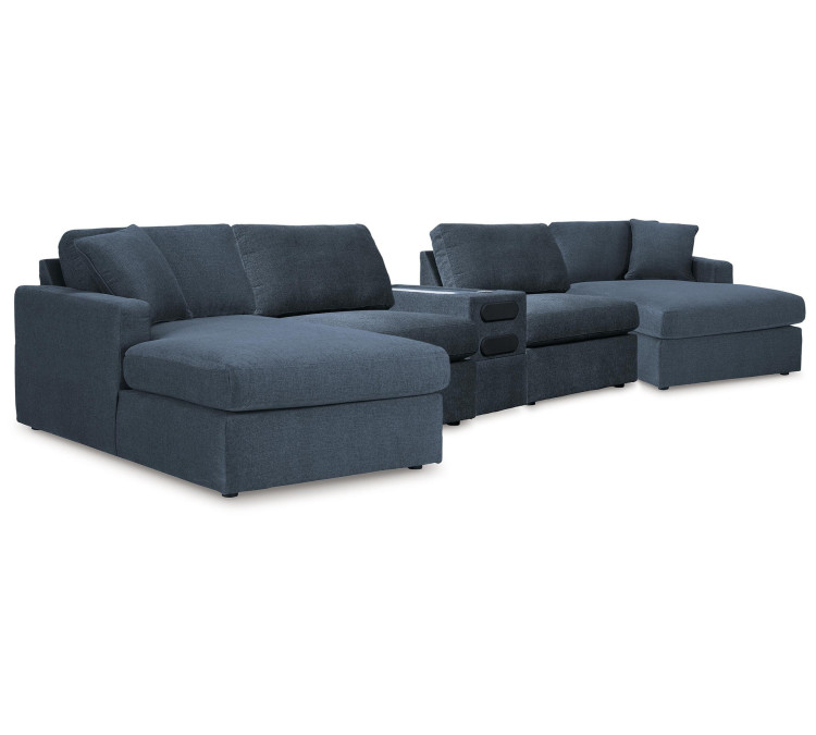 Modmax 5 Piece Sectional with Audio Console - Ink