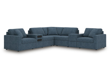 Modmax 7-Piece Balanced Sectional with Audio and Storage Consoles - Ink