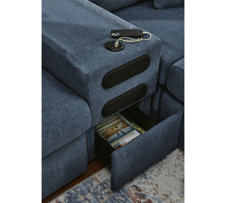Modmax 7-Piece Sectional with Audio Console - Ink