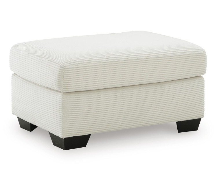 Amesley Ottoman - Ivory