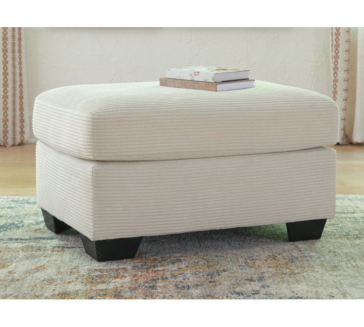 Amesley Ottoman - Ivory