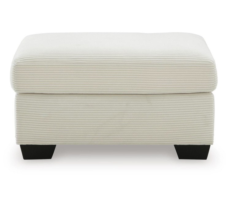 Amesley Ottoman - Ivory