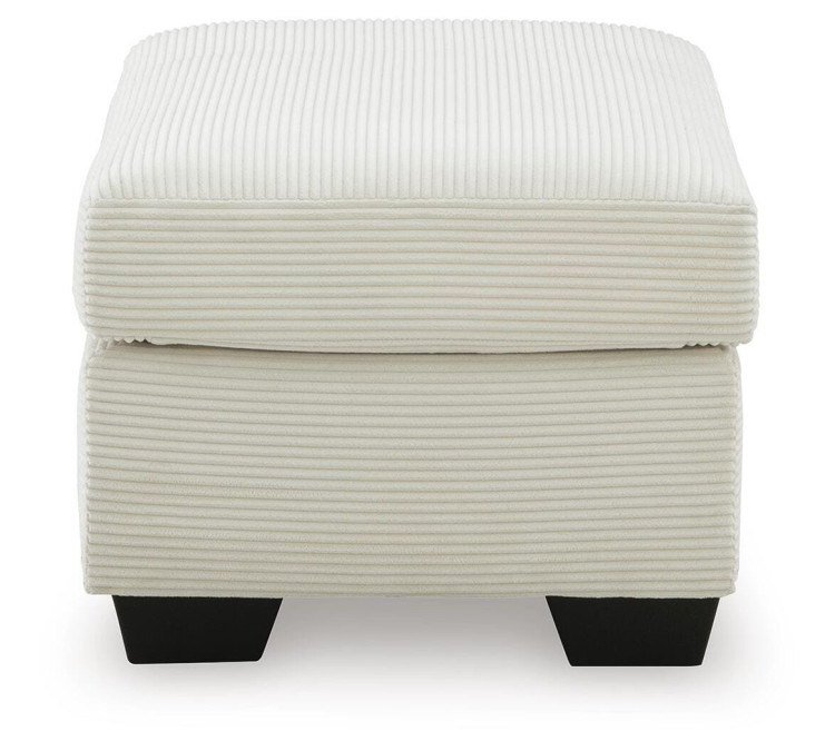 Amesley Ottoman - Ivory