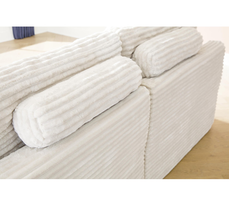 Canefield 4-Piece Sectional with Ottoman - Ivory