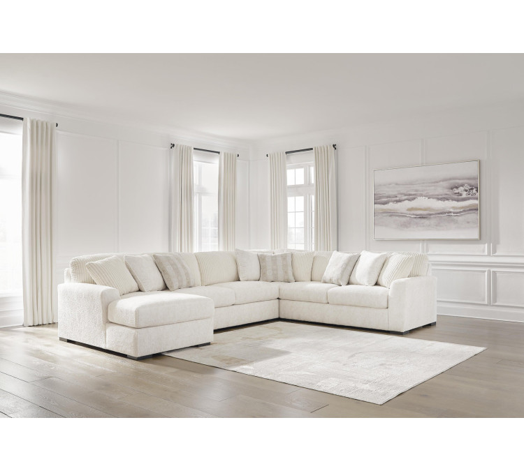 Chessington 4-Piece Sectional with Chaise - Ivory